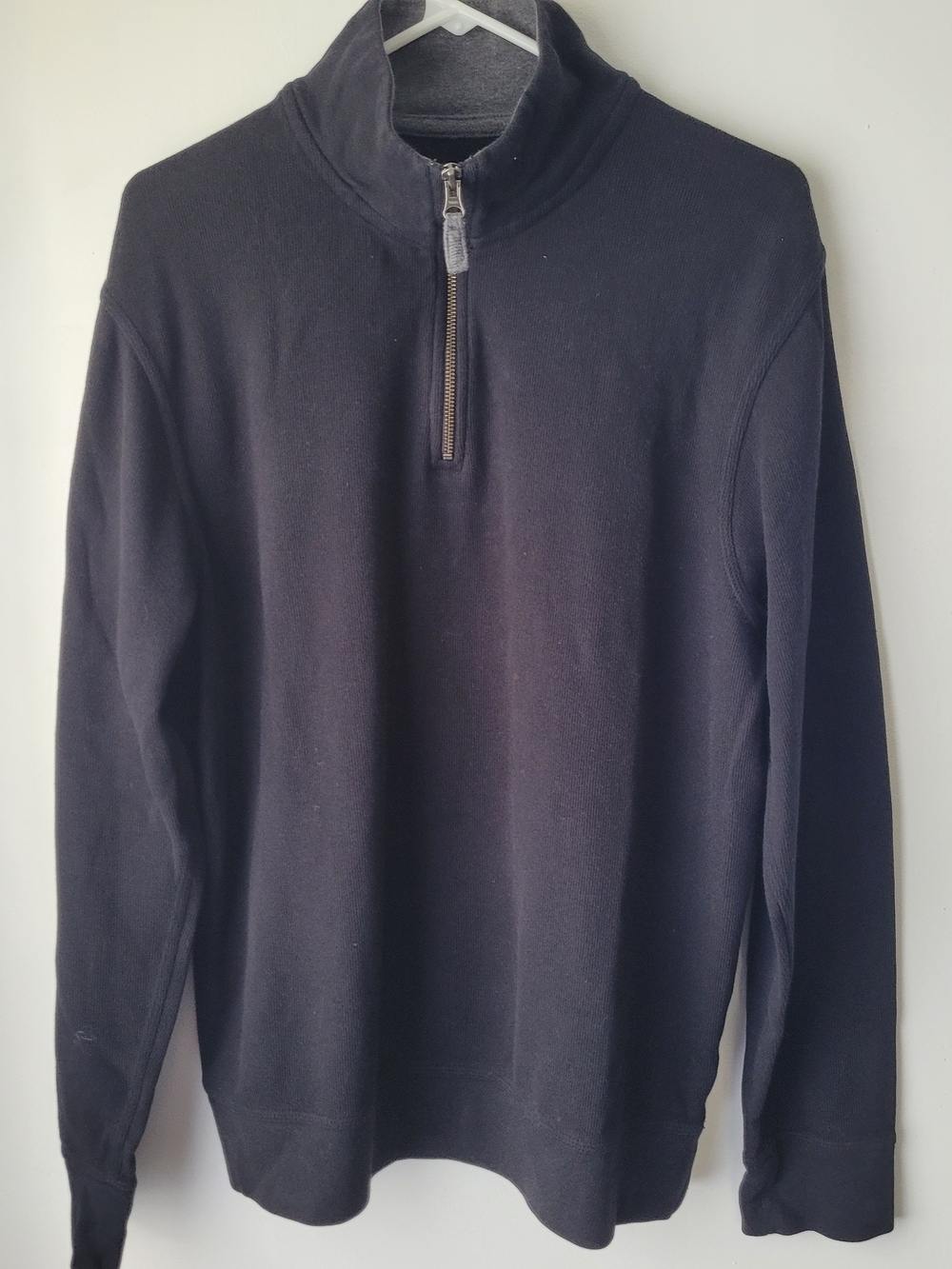 Old Navy Men Black Quarter-Zip Sweater Size L